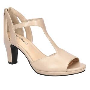 NEW Easy Street Women's Flash Dress Sandals Nude Pearlized Size 7.5W